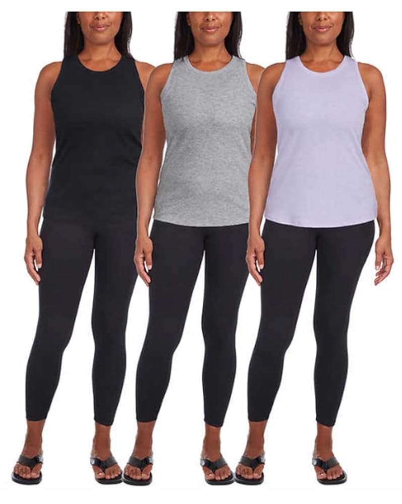 Amazon.com: Danskin Women's 3 Pack Tank Top (Black/Gray